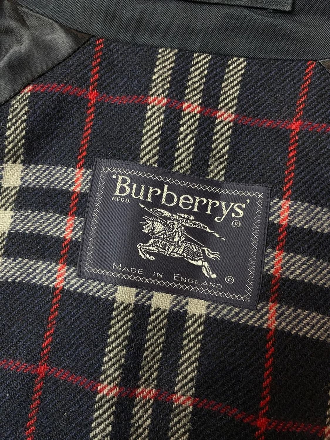 버버리 90s 안감 노바체크 울 블루종 자켓 PN5348 상품이미지6