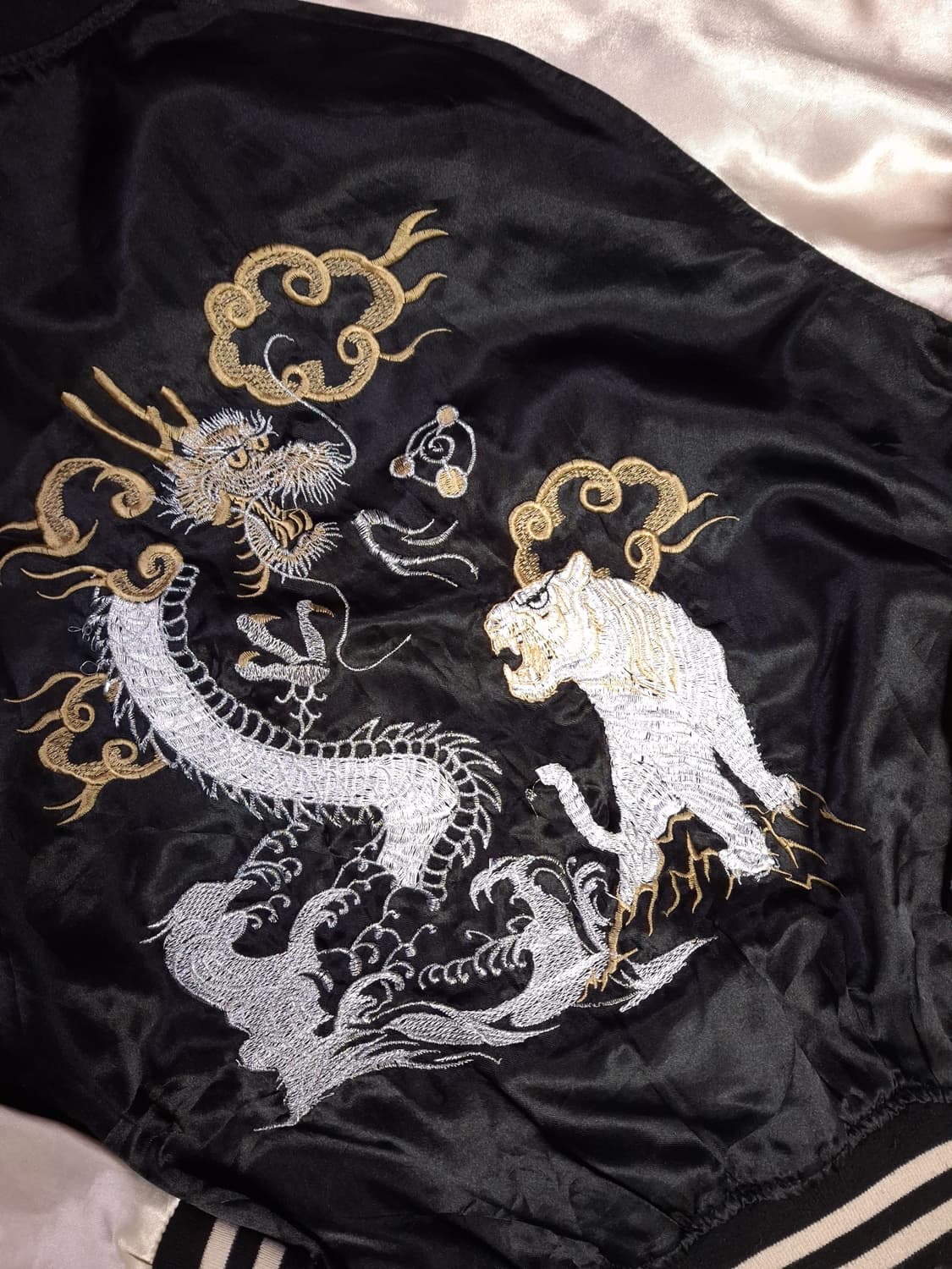 오리지날 일심여경 백호 드래곤 자수 스카잔 상품이미지2