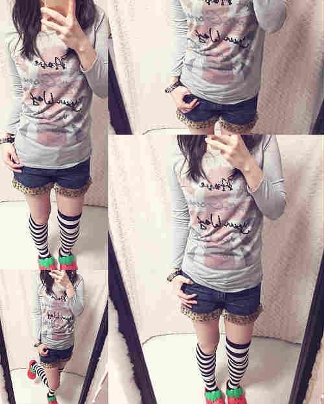 빈티지 펑크오네갸루 호피 퍼 숏팬츠 상품이미지1