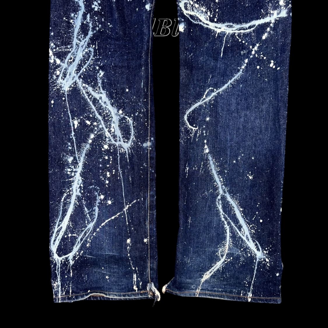 Splatter Paint Damaged Hem Denim 상품이미지5