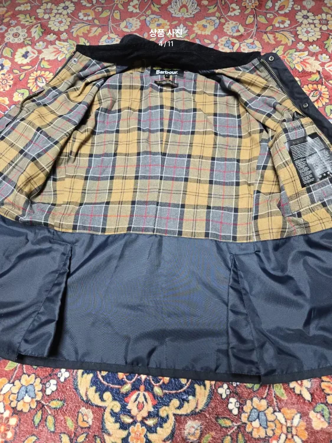 바버 (Barbour) 남성 애쉬비 (Ashby) 왁스 재킷 (L)네이비 상품이미지5