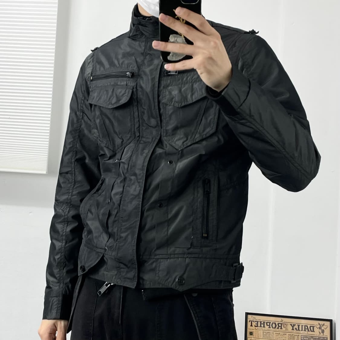 L 버커루 리플렉티브 테크니컬 바이커 자켓 | 후루츠패밀리