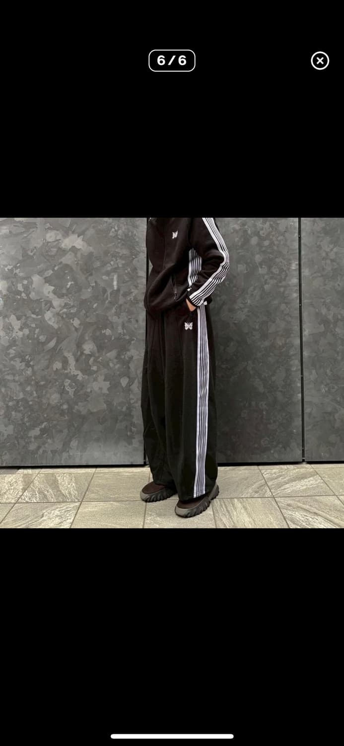 니들스 x BEAVER 별주 H.D. 트랙팬츠코튼저지 블랙 사이즈교환 상품이미지2