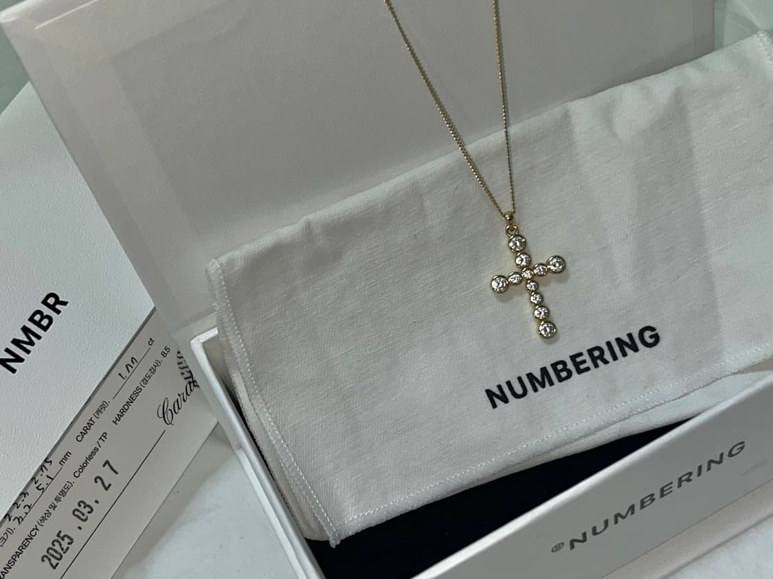 넘버링 십자가 목걸이 골드 #3729  상품이미지3