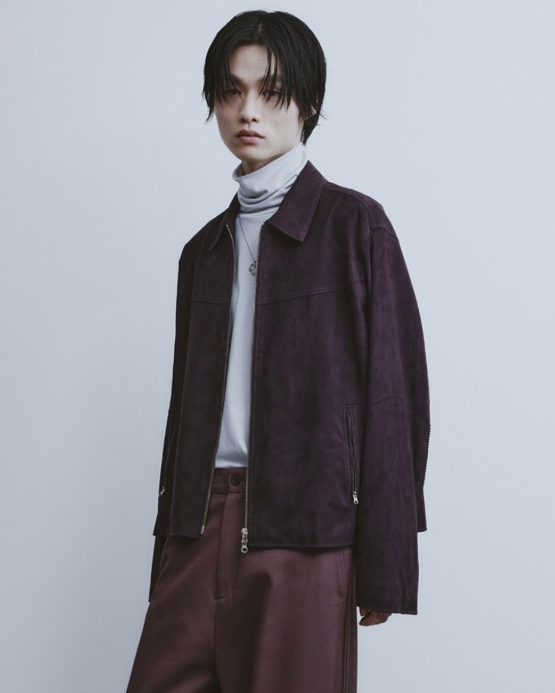 [M]유스 폭스 스웨이드 자켓 퍼플 상품이미지2