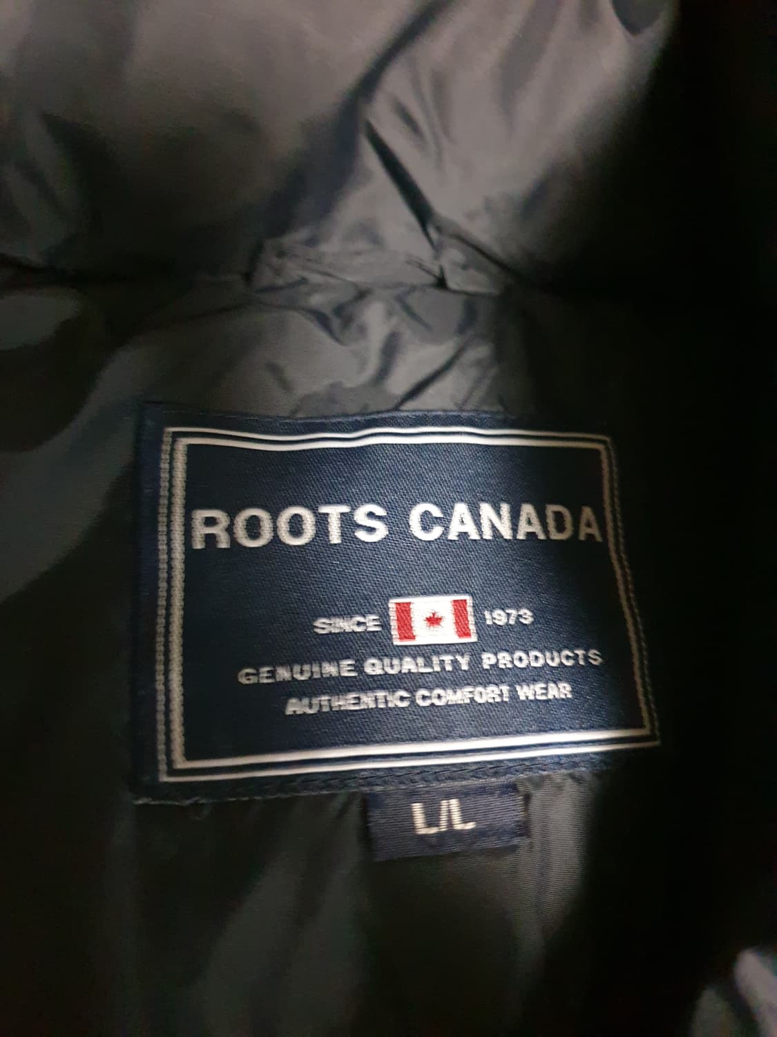 ROOTS CANADA 오버핏 라쿤퍼 오리털 패딩 파카 블랙 (L) 상품이미지3