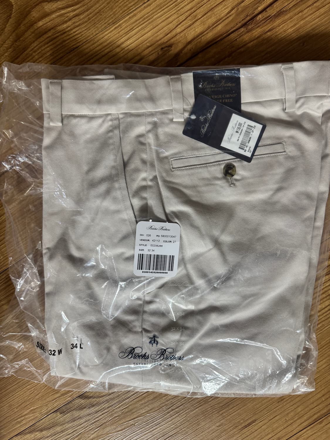 브룩스브라더스 어드밴티지 치노 새제품 블랙, 스톤 2장 (슬림/밀라노핏) 상품이미지4