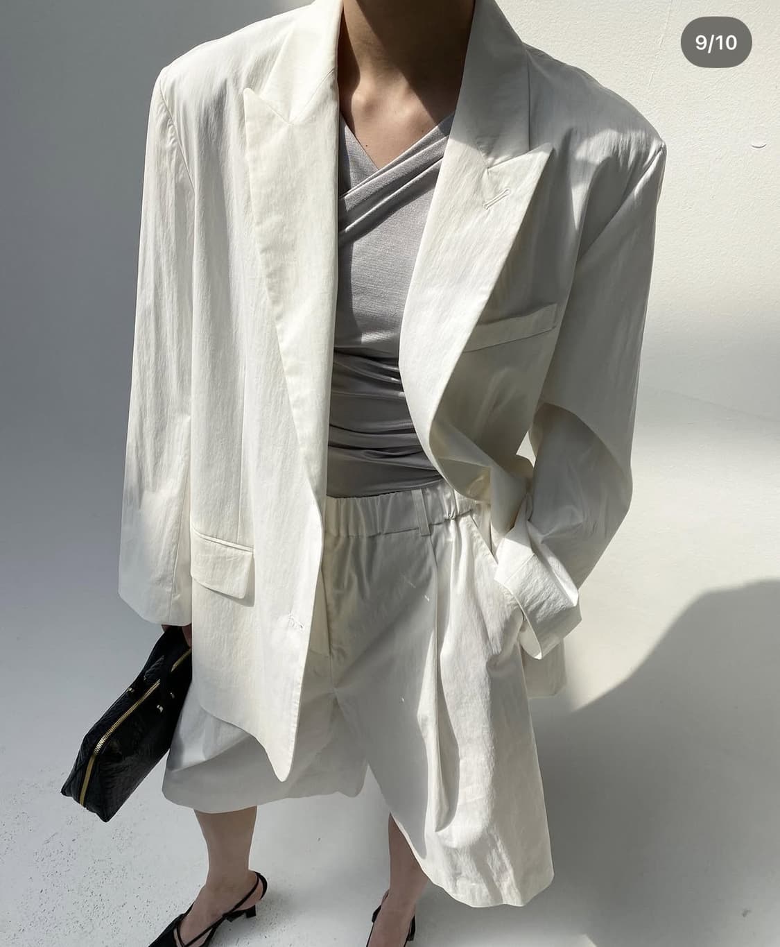 드래곤블루스 새틴저지탑 - 아이보리, 실버 상품이미지6