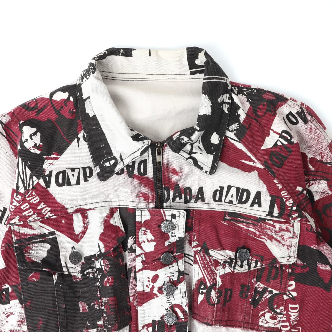 90s Modzart london 아티스트 페인팅 크롭 데님자켓 상품이미지2