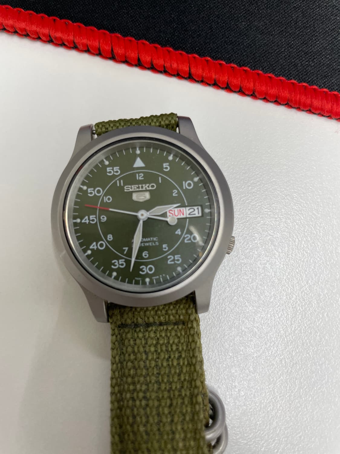 세이코 snk805 오토매틱 올리브 상품이미지2