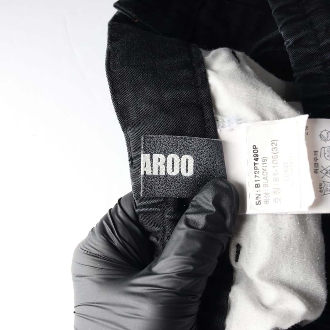 버커루 워싱 블랙 카고 반바지 32 상품이미지6