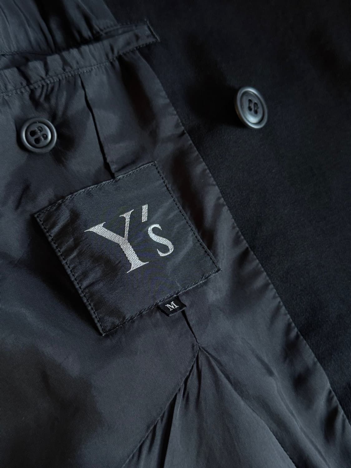 요지 야마모토 Y's 더블 브레스티드 코트 100~105 상품이미지5