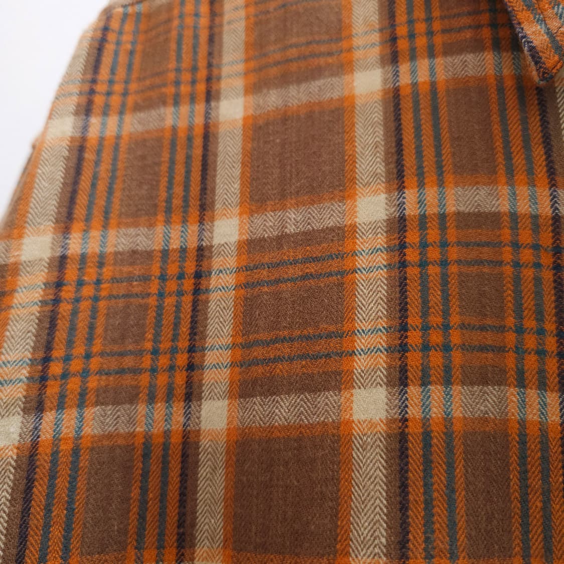 JPN 플란넬 브라운 체크셔츠 상품이미지5