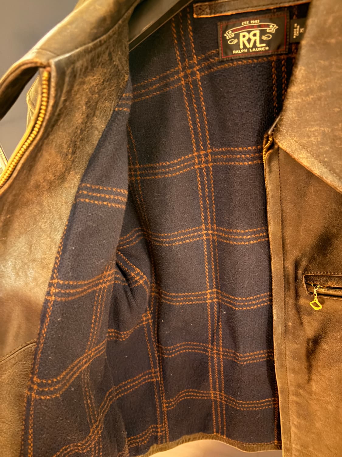 RRL 더블알엘  뉴스보이 레더자켓 XS 사이즈 상품이미지6