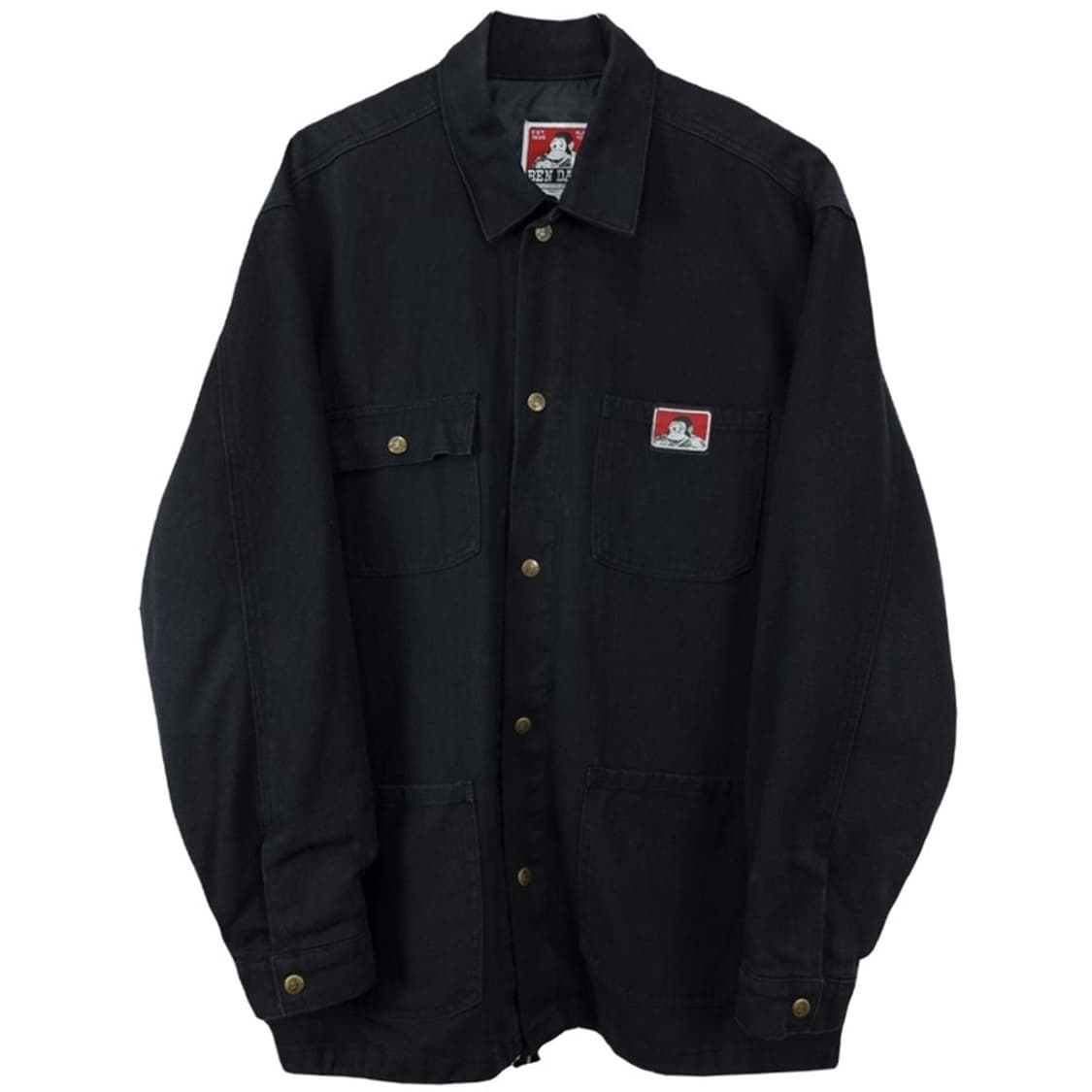 [벤데이비스] 로고 패치 커버올 워크 초어 자켓 블랙 M19642 상품이미지2