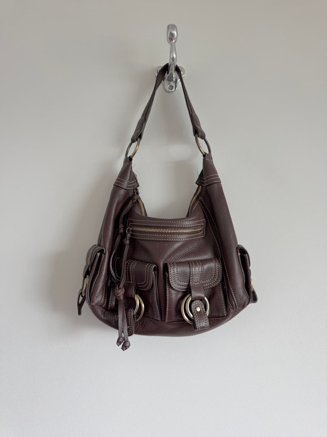 Pre owned 레더 숄더백 상품이미지1