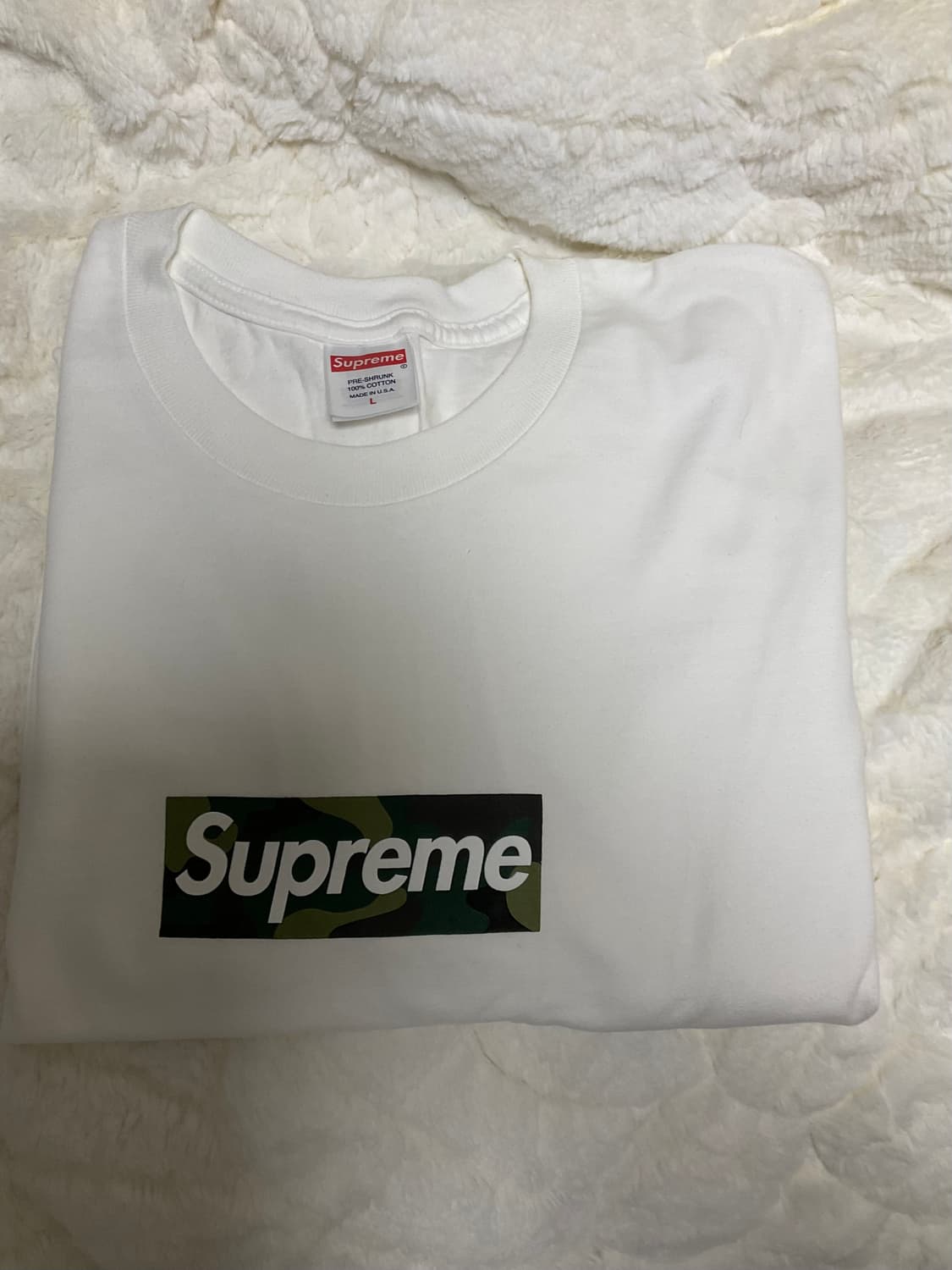 슈프림 박스로고 카모 반팔티 L 상품이미지1