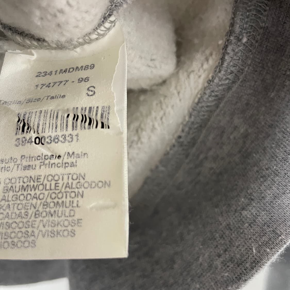 MSGM 그레이 맨투맨 S(W) 상품이미지5