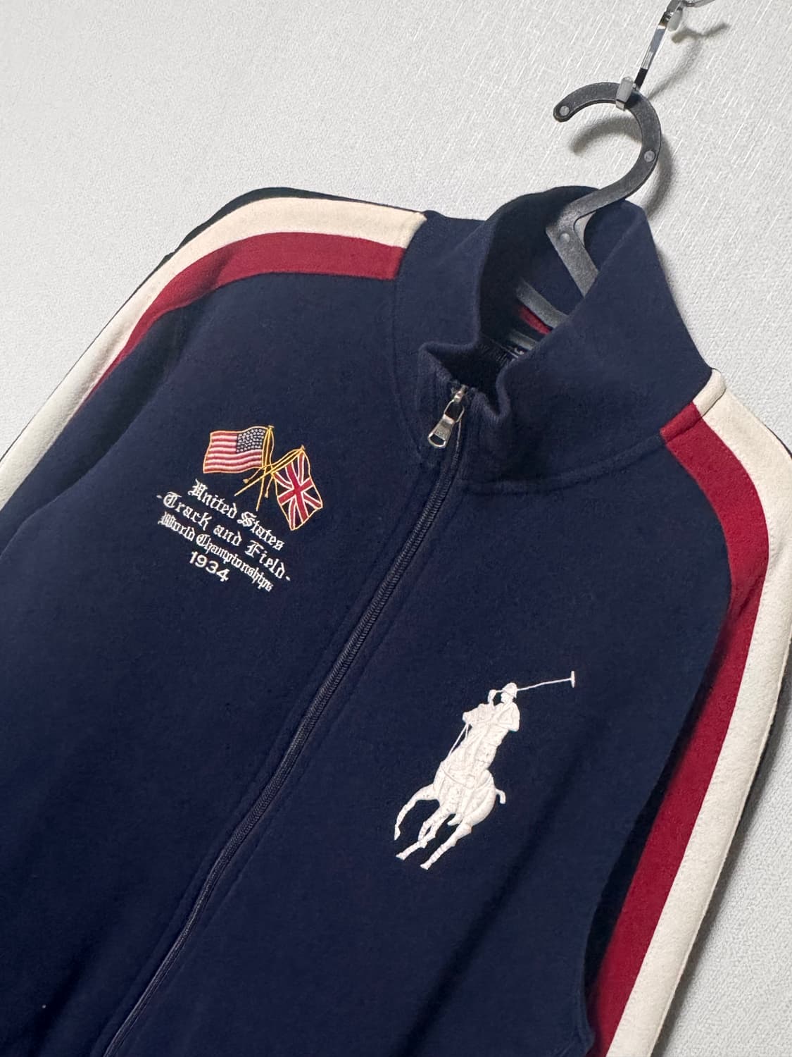 폴로 랄프로렌 성조기 빅패치 기모 트랙 자켓 상품이미지3