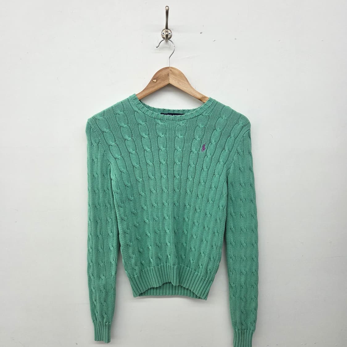 폴로 랄프로렌 케이블 니트 민트 여성 XS 상품이미지1