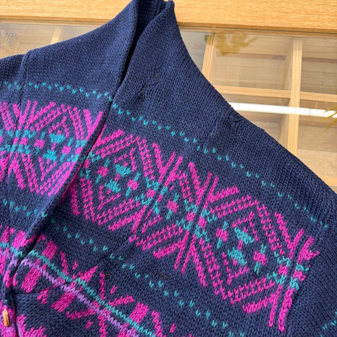 80s 펜들턴 퓨어 버진 울 페어아일 가디건 made in USA (L) 상품이미지6