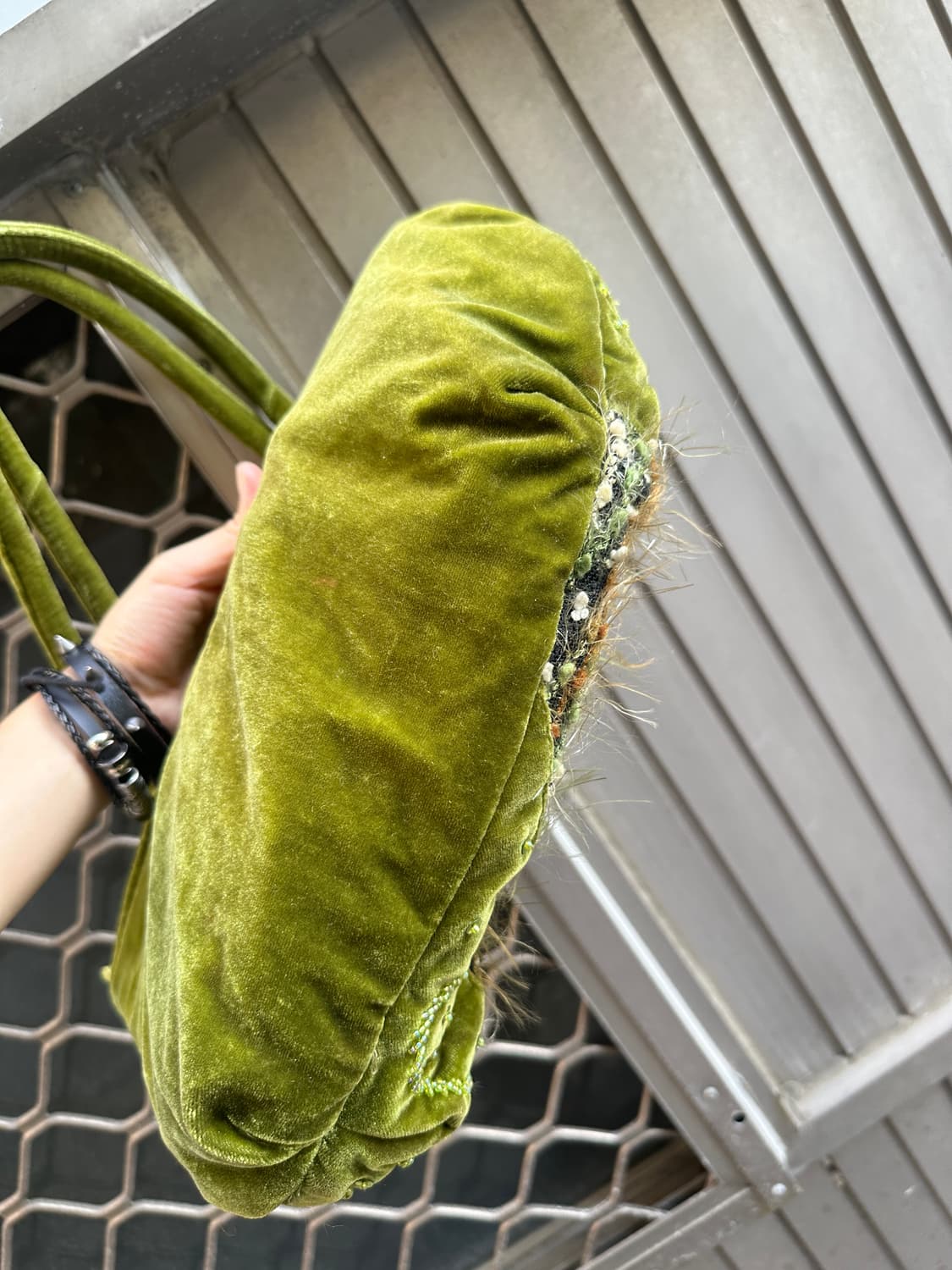 Vintage suede grren biz shoulder bag 상품이미지6
