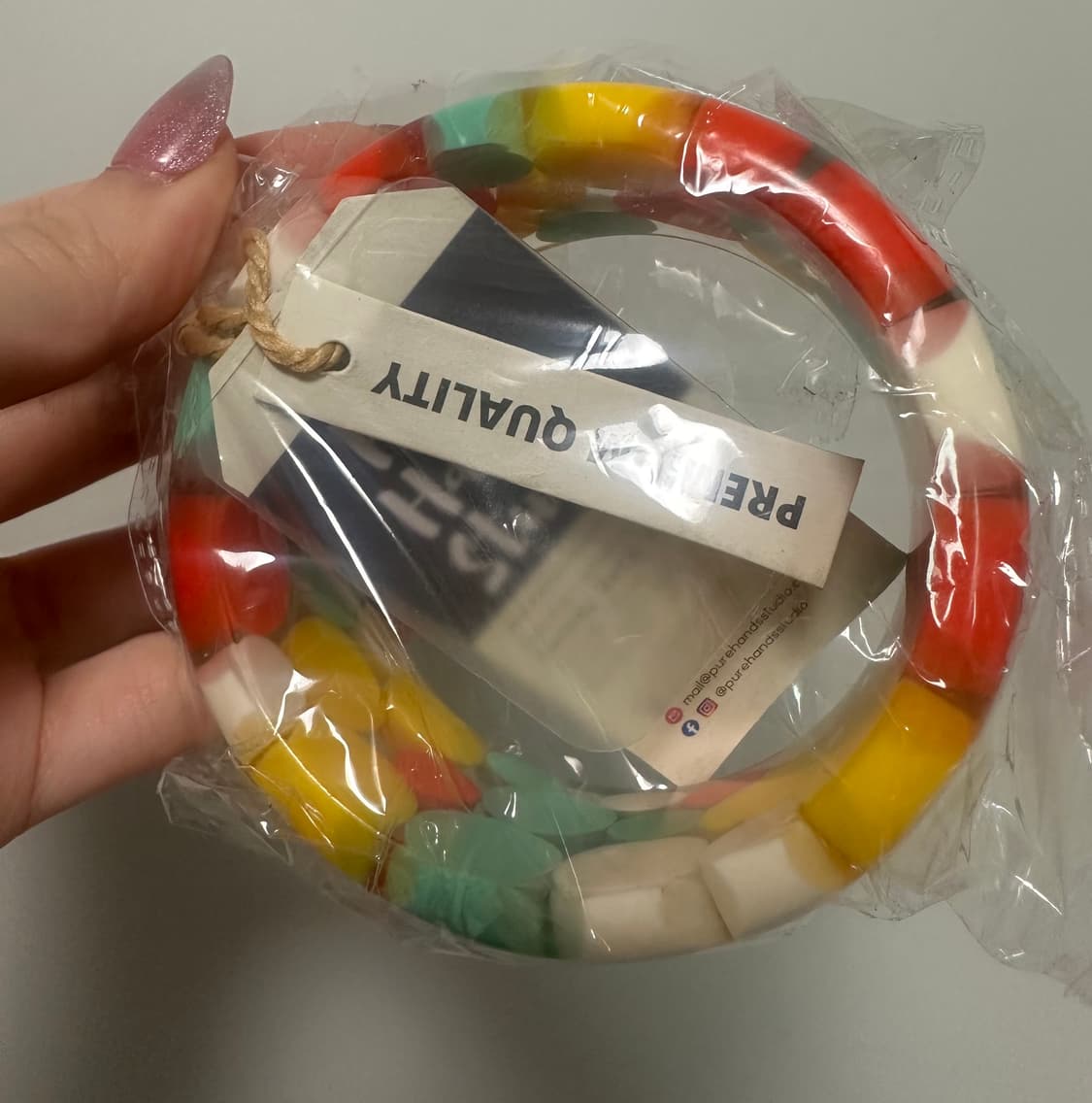 도트 아크릴 뱅글 상품이미지2