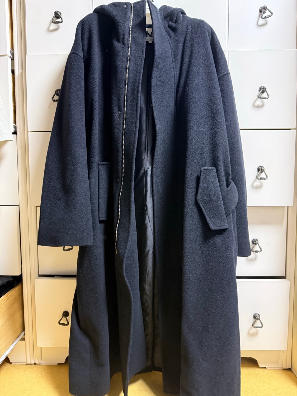 라벨 아카이브 Rue hoodie coat black 상품이미지6