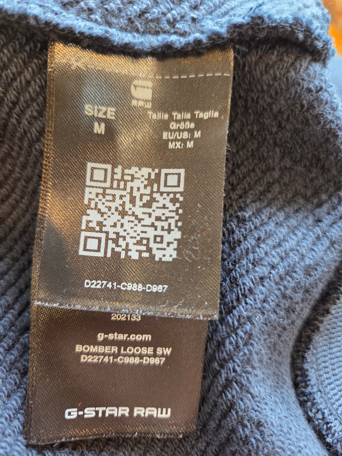 G-Star RAW 네이비 배색 야구 점퍼(M)디피용 상품이미지7