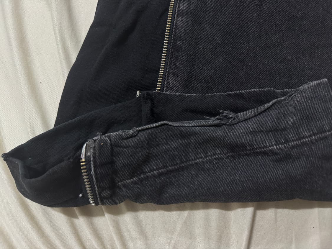 자라 릭오웬스 볼란 바나나맛 흑청 데님 상품이미지3