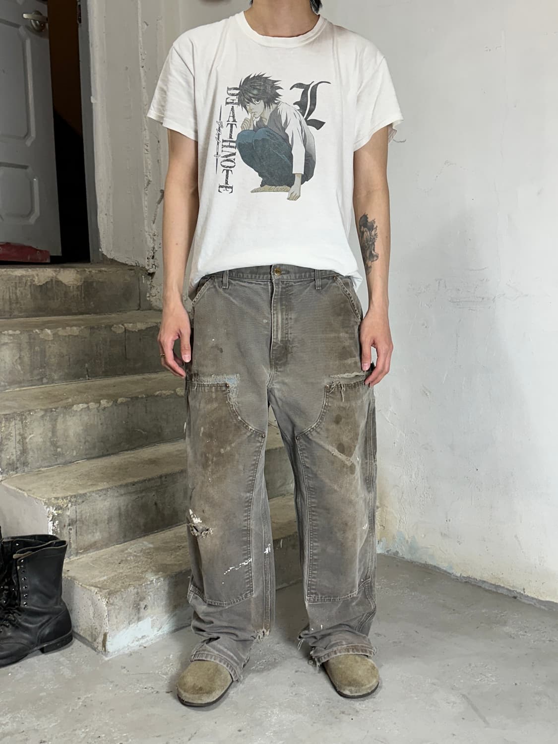 OG 칼하트 더블니 다크브라운 칼하트 B136 DKB 썩블니 상품이미지10