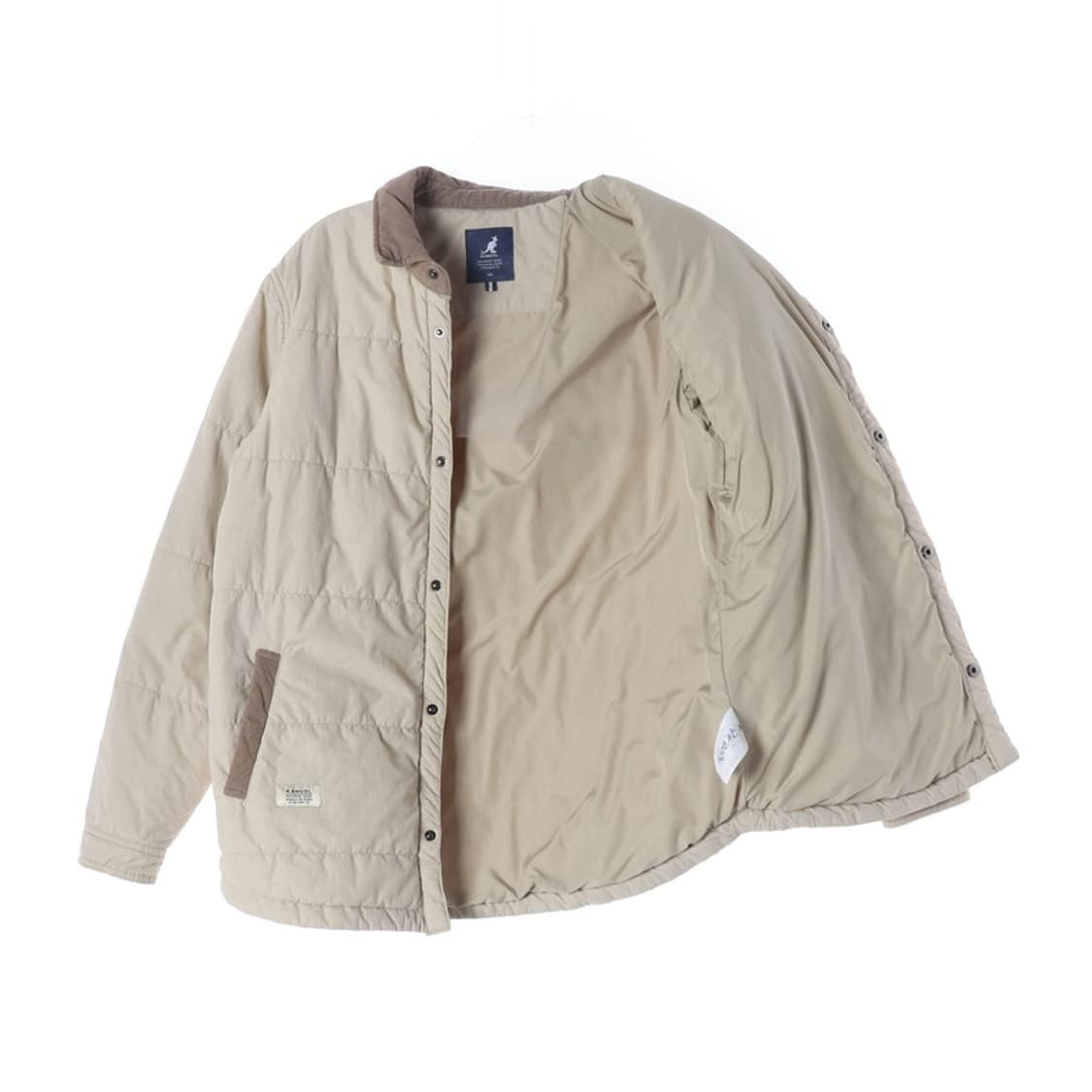 캉골 코듀로이 칼라 퀼팅 자켓 베이지 155 상품이미지2