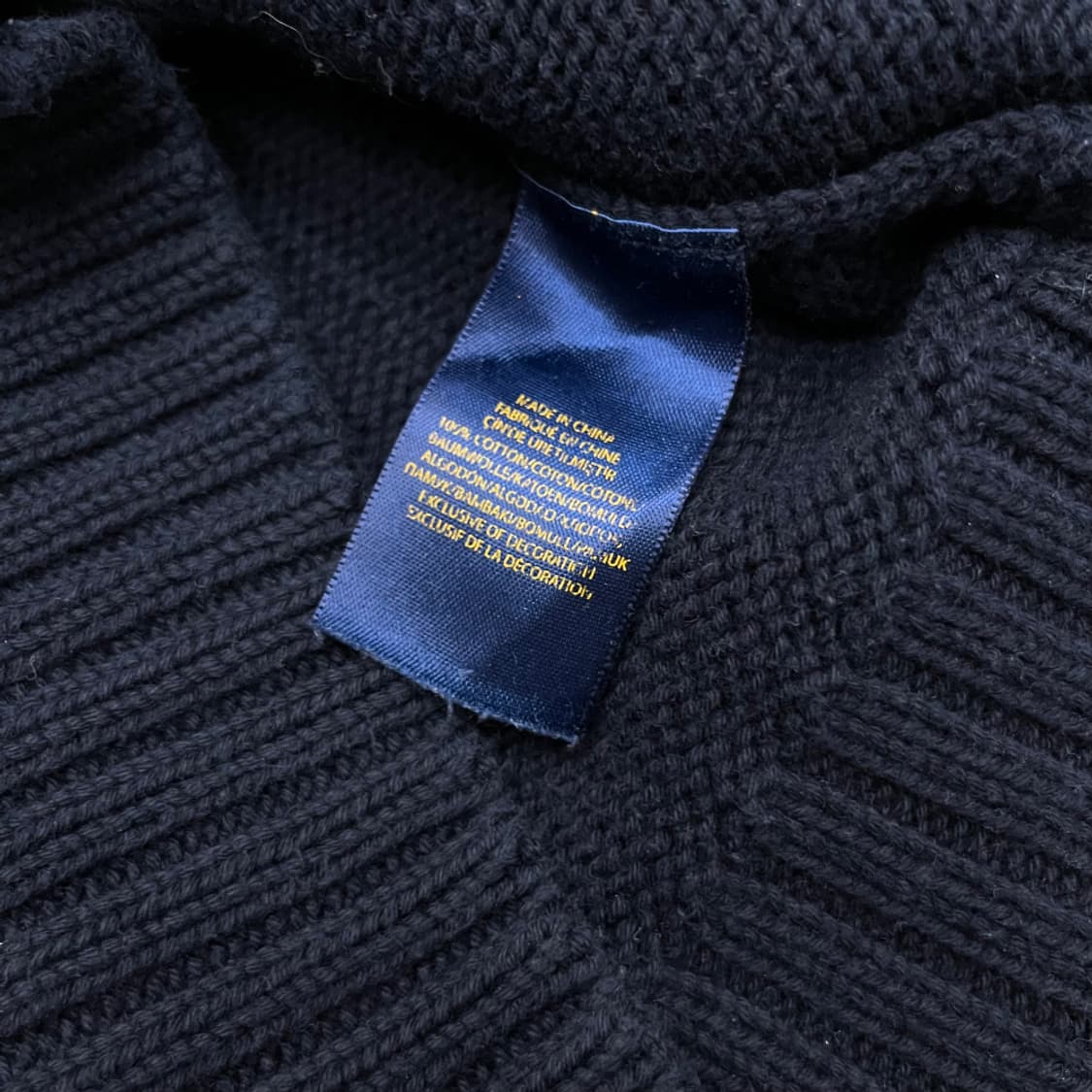 폴로 랄프로렌 빅포니 블루배색 네이비 니트 XL 상품이미지5