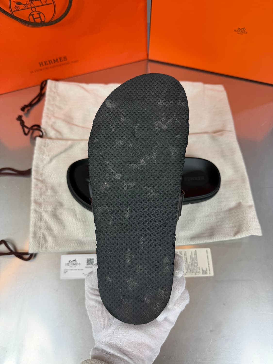 [리오브] 에르메스 시프레 카프스킨 샌들 슬리퍼 상품이미지3