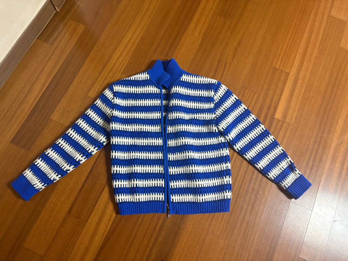 에스티유 STU 스트라이프 가디건 카라 스웨터 상품이미지4