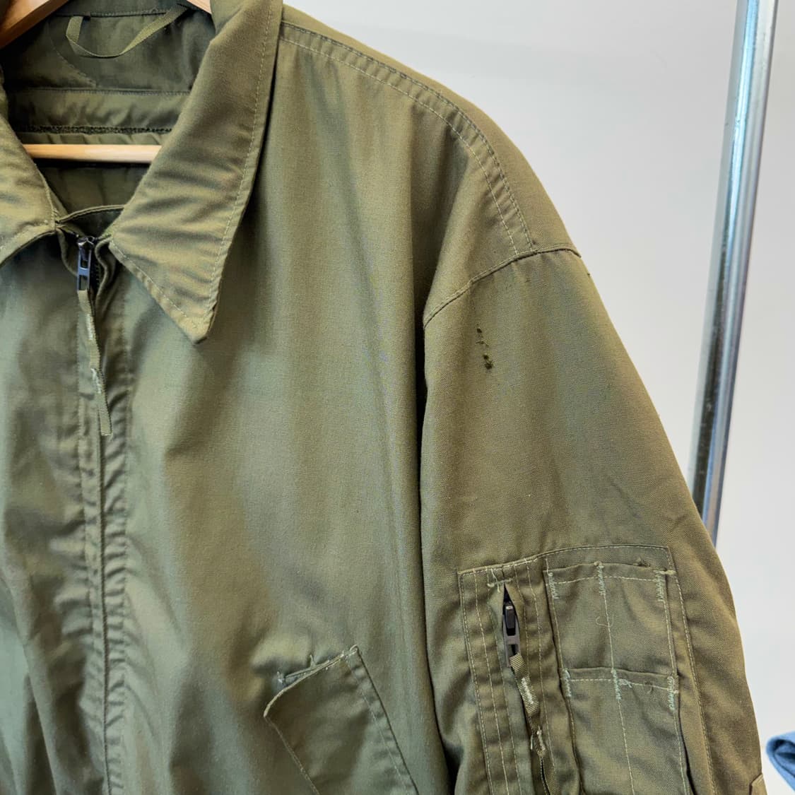 90s US Army 미군 CVC 탱크 봄버 자켓 (XL) 상품이미지4