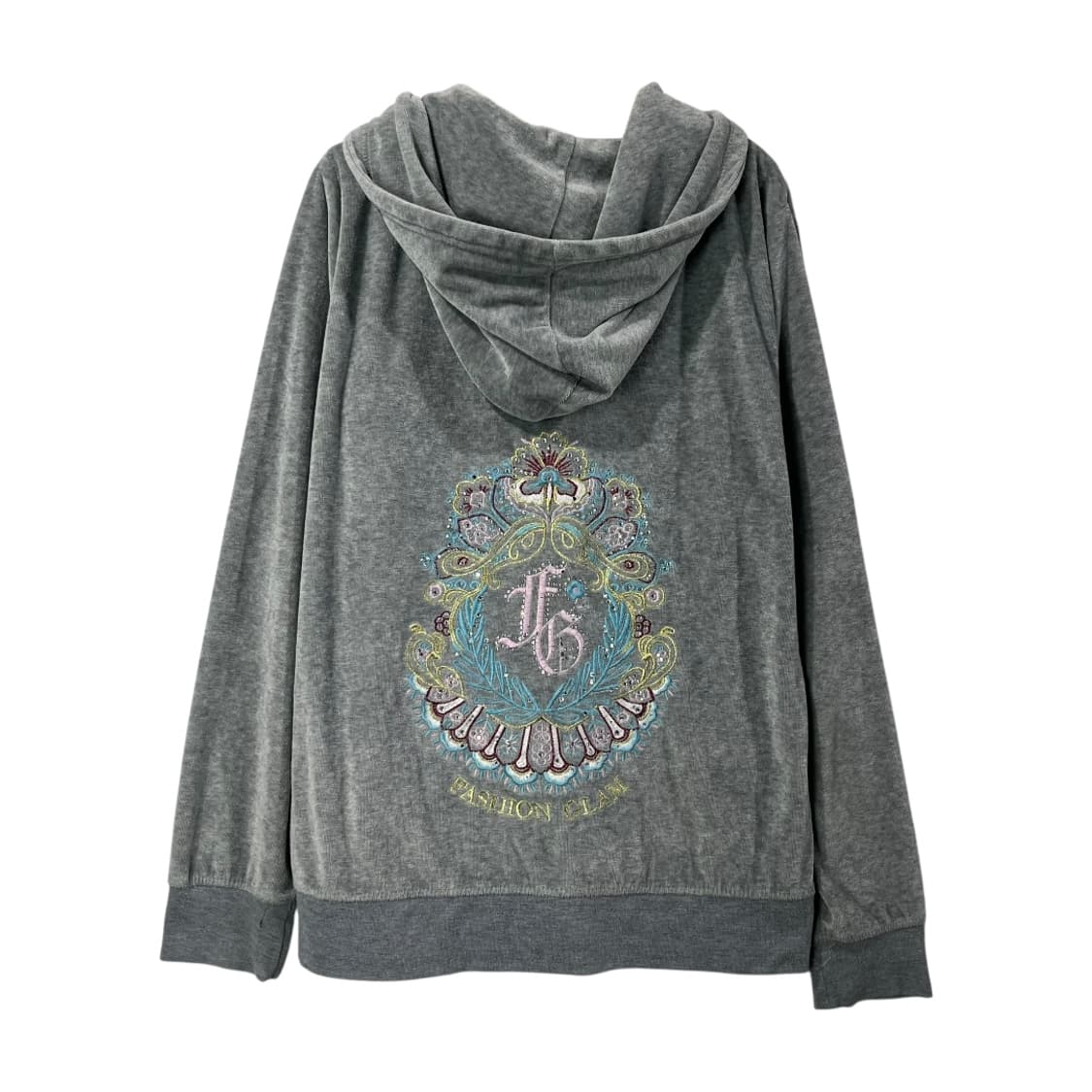 [REDTAG] 레드태그 벨벳 자수 로고 후드집업 상품이미지1