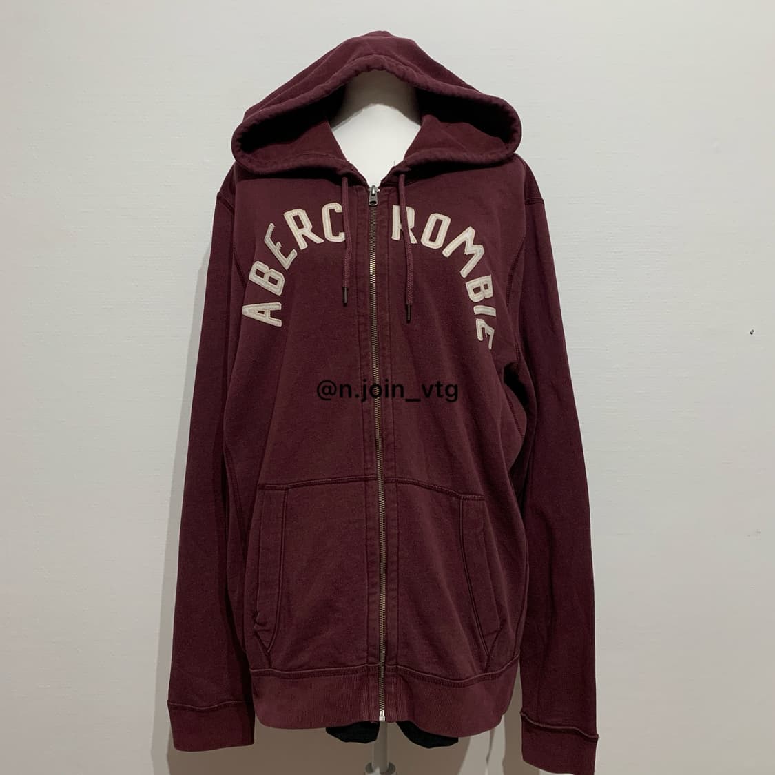 아베크롬비 버건디 후드집업 상품이미지1