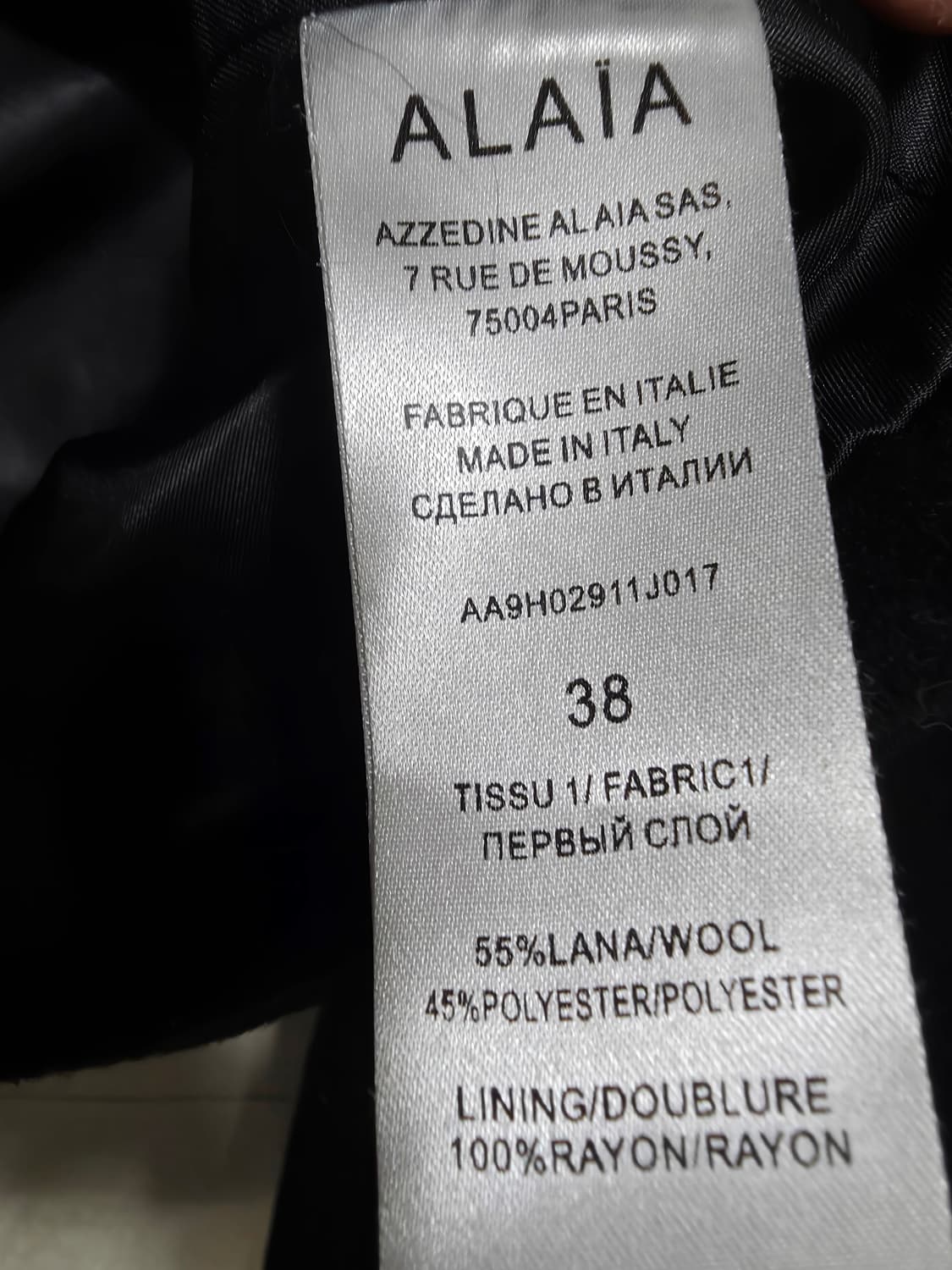 ALAIA 알라이아 크롭 울자켓 38 상품이미지5