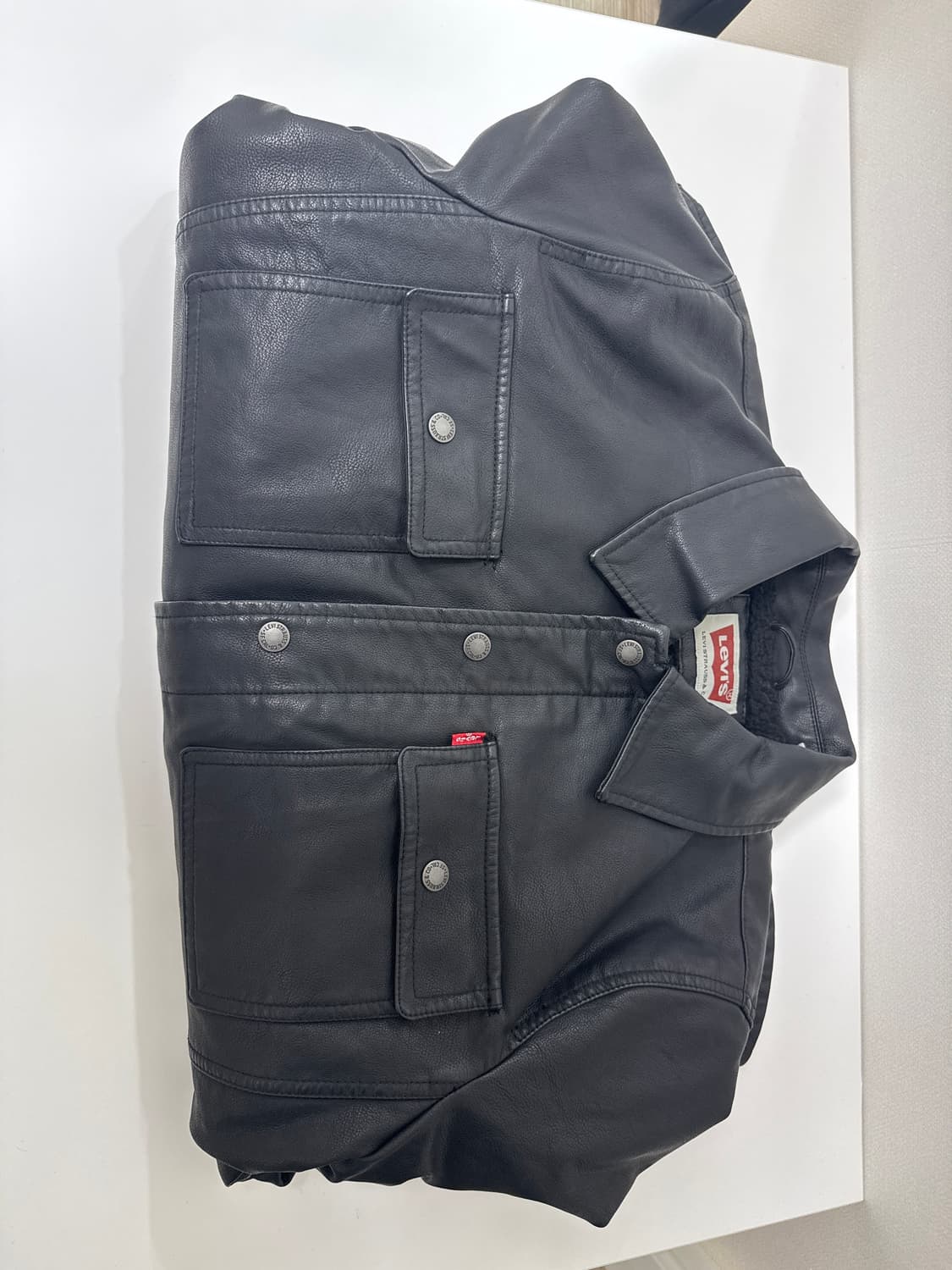 [M] 빈티지 리바이스 페이크 레더 자켓 상품이미지2