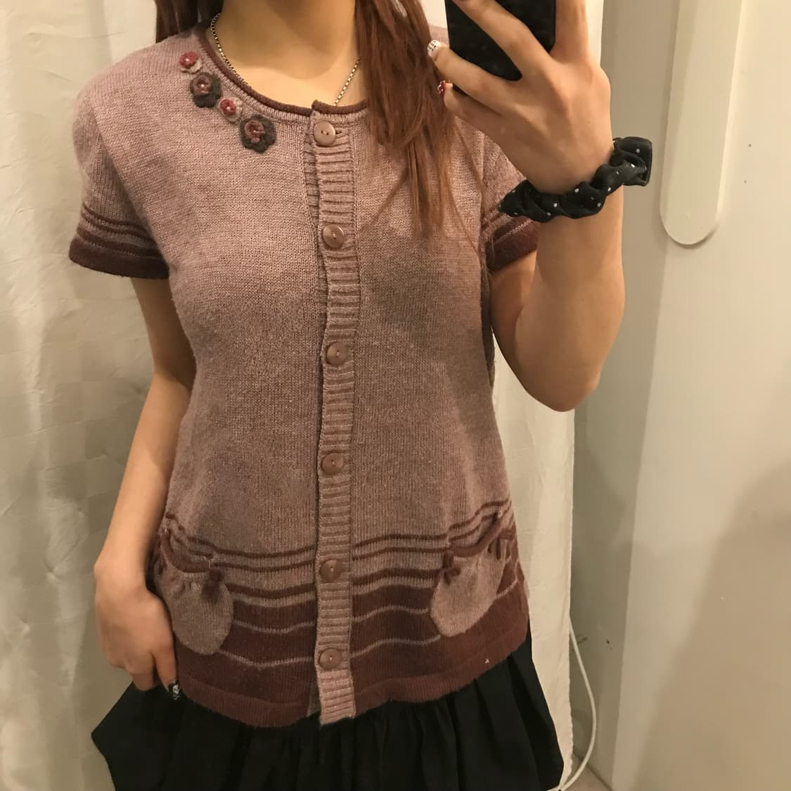 JPN Vintage 하구미 모리걸 페어리 니트 블라우스 상품이미지2