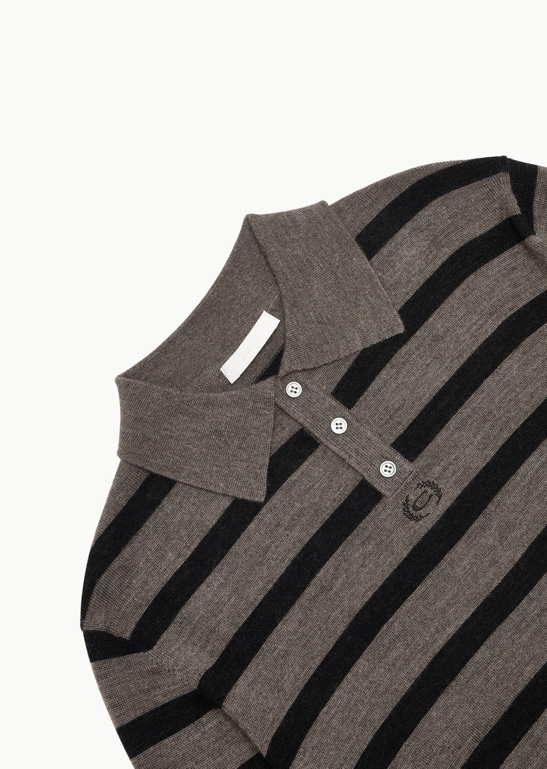 [S,M,L]커미션 25fw Dad 스트라이프 폴로 니트 상품이미지5