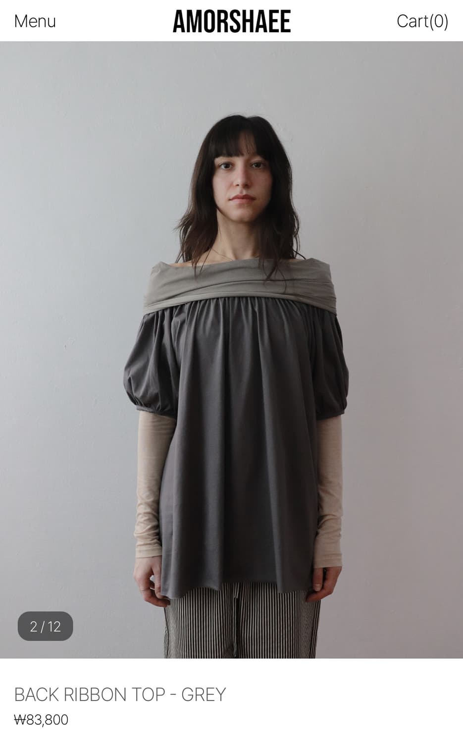 AMORSHAEE back ribbon top 상품이미지2