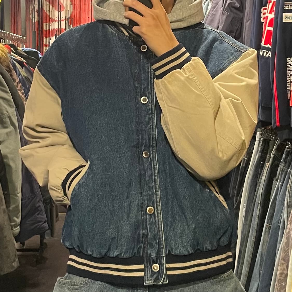 [IM] VTG 데님 바시티 자켓 상품이미지3