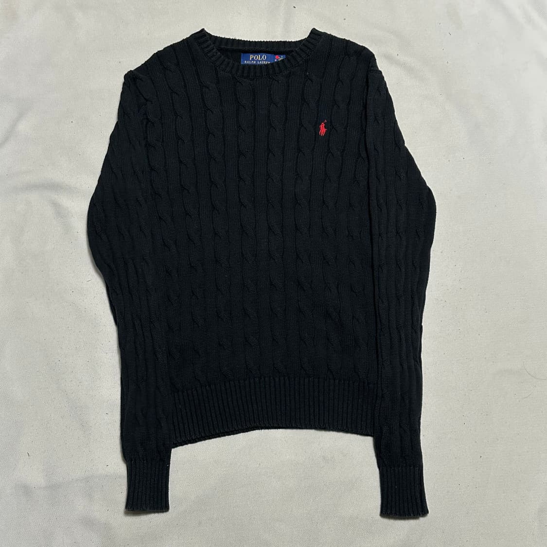 M 폴로랄프로렌 꽈베기 블랙 니트 상품이미지2