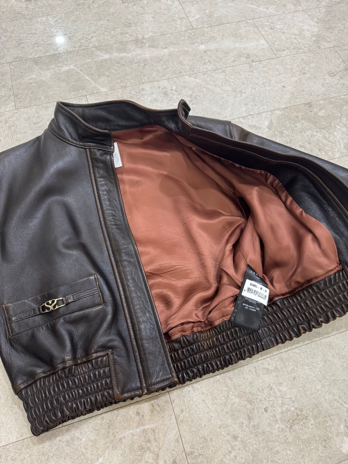 산드로 램스킨 가죽 자켓 상품이미지2