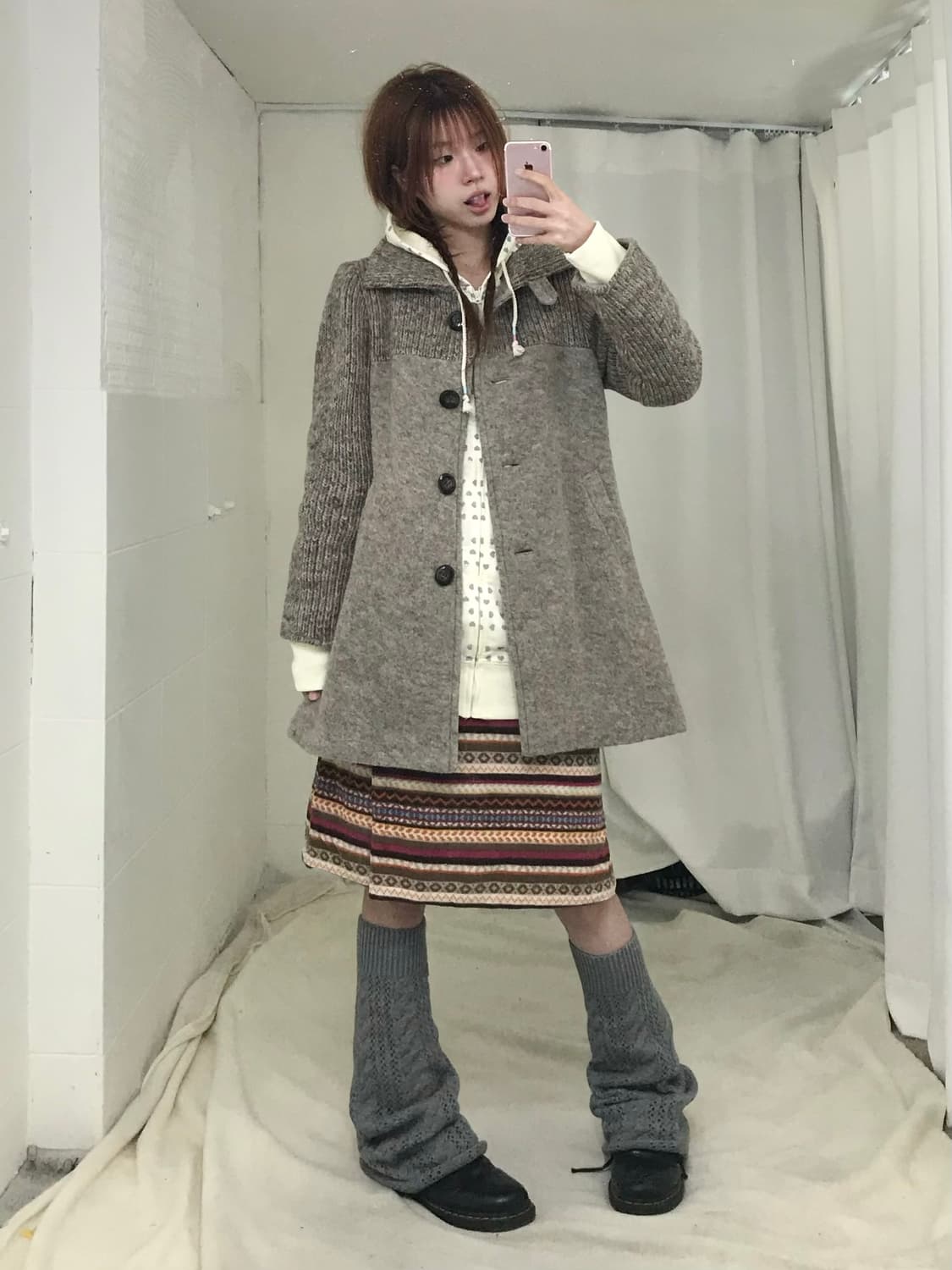 빈티지 러블리 데일리 겨울 히피 코디 세트 상품이미지1