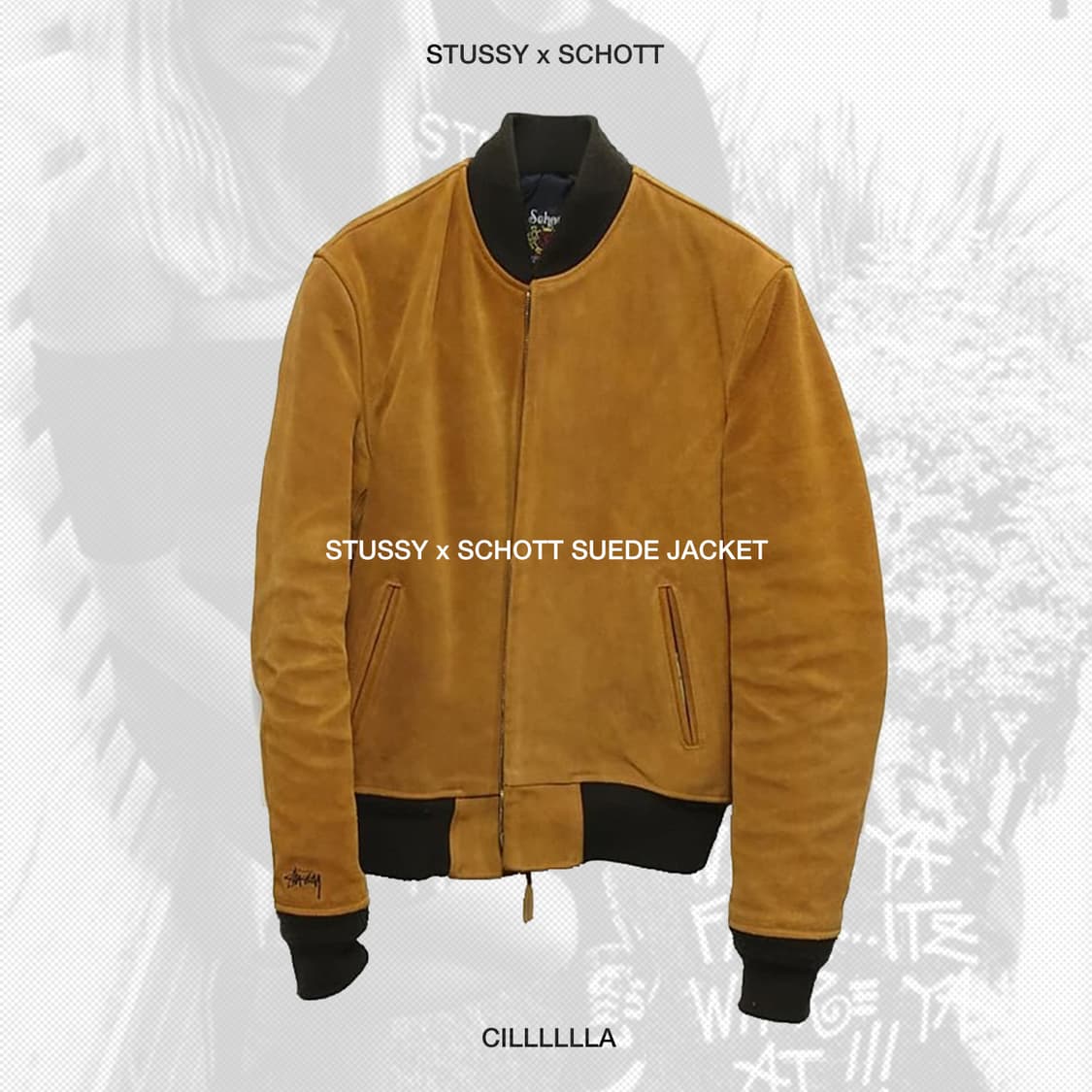 STUSSY x SCHOTT 스투시x쇼트 스웨이드 자켓 상품이미지1