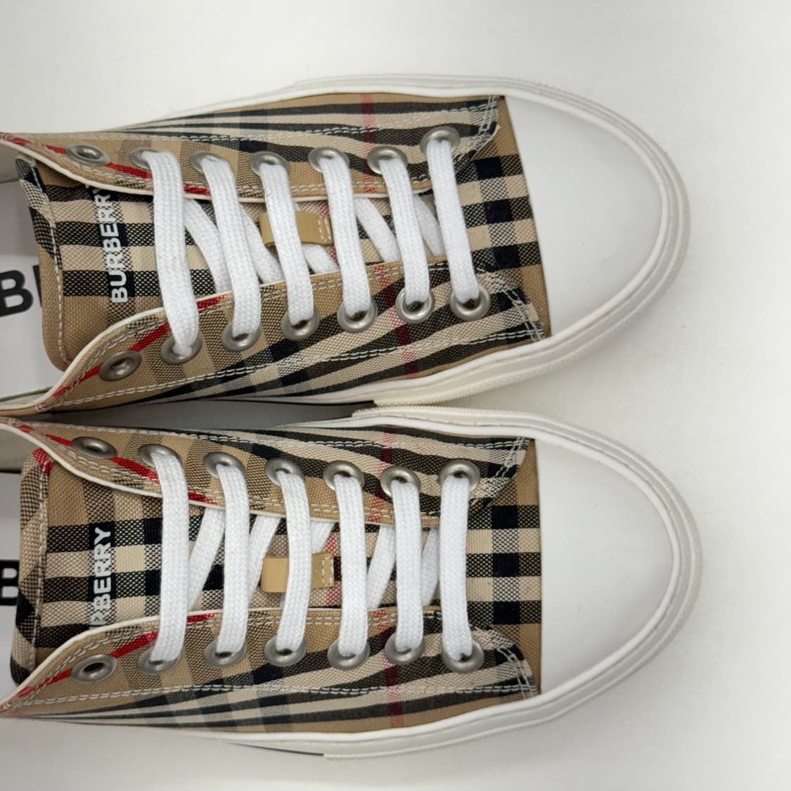 [41] 버버리 체크 코튼 스니커즈 상품이미지5