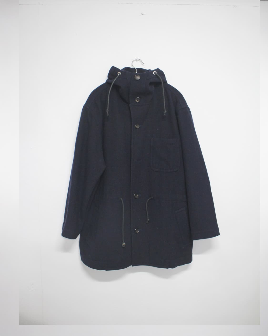 tricot wool zip open hood coat 상품이미지1